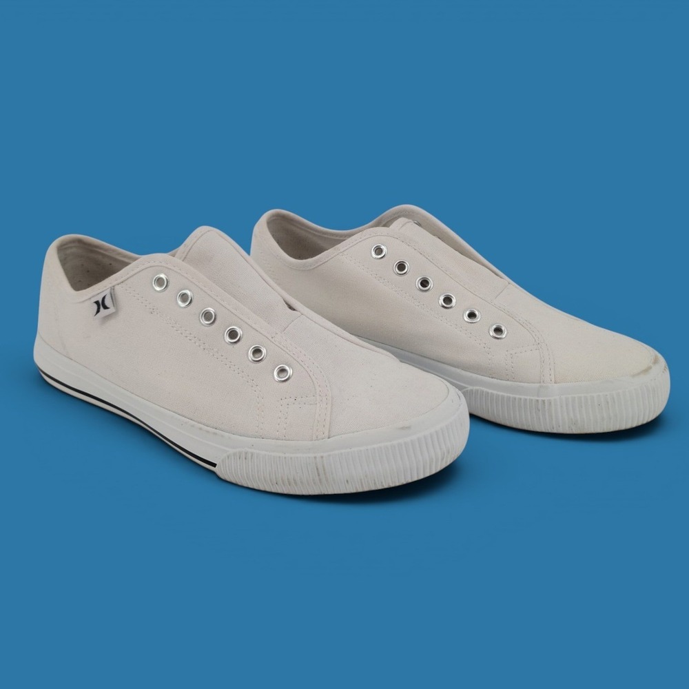 Hurley Chloe Slip On Sneakers Women Size 6 White Canvas Low Top
Casual Coastal
